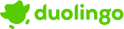 The logo of Duolingo, a green owl.
